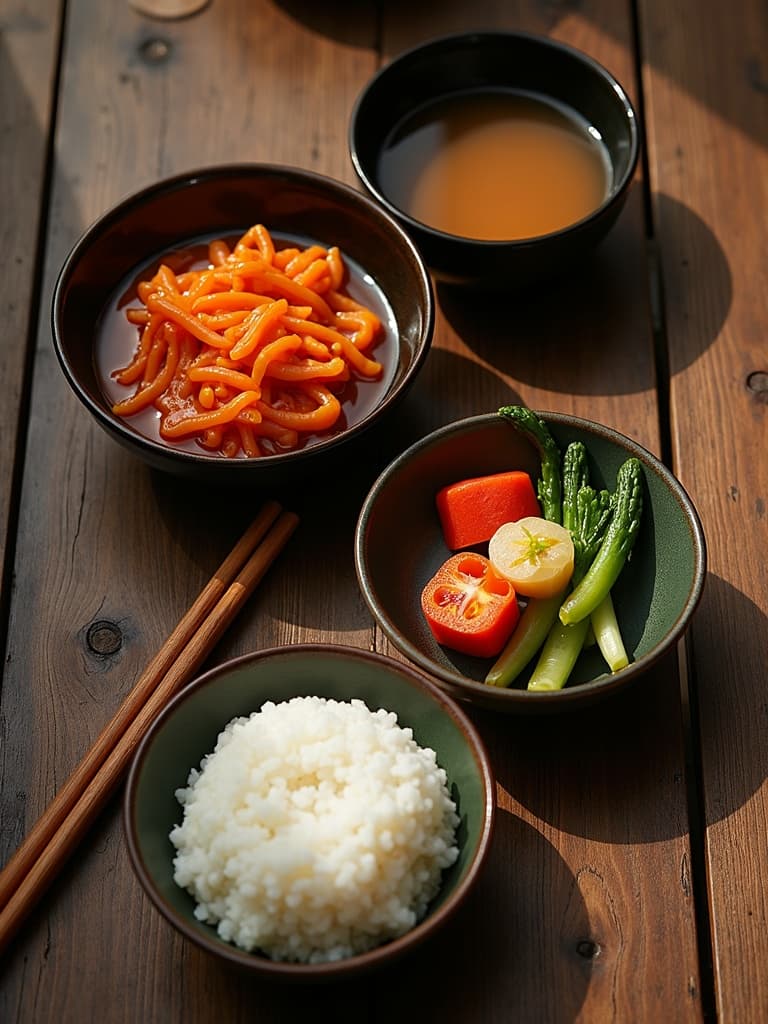 Japanese fermented food spread with chopsticks